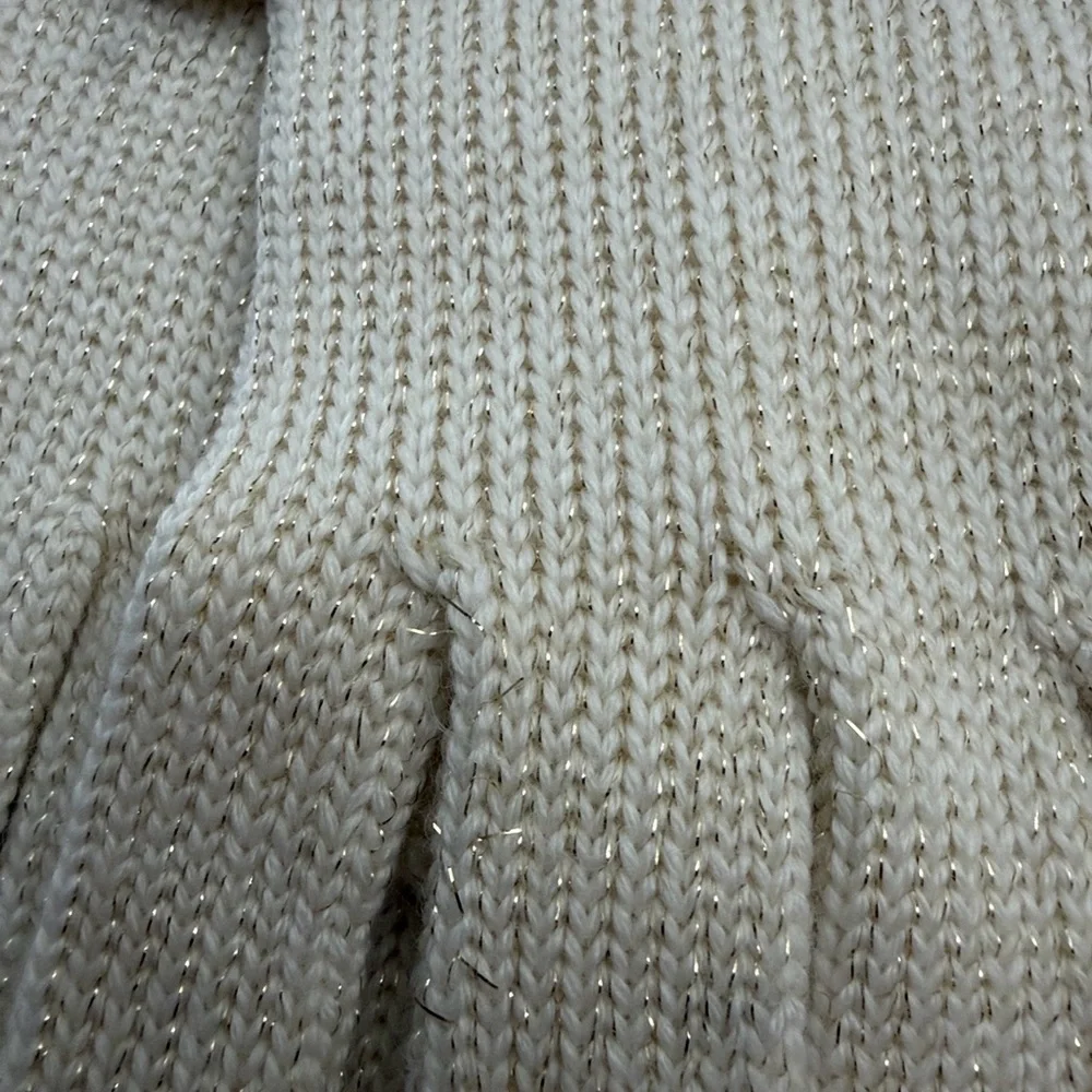 Talbots Cream Knit Gloves